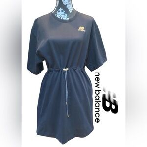 New Balance Black Sweatshirt Dress | Small | Drawstring Waist | Like New
